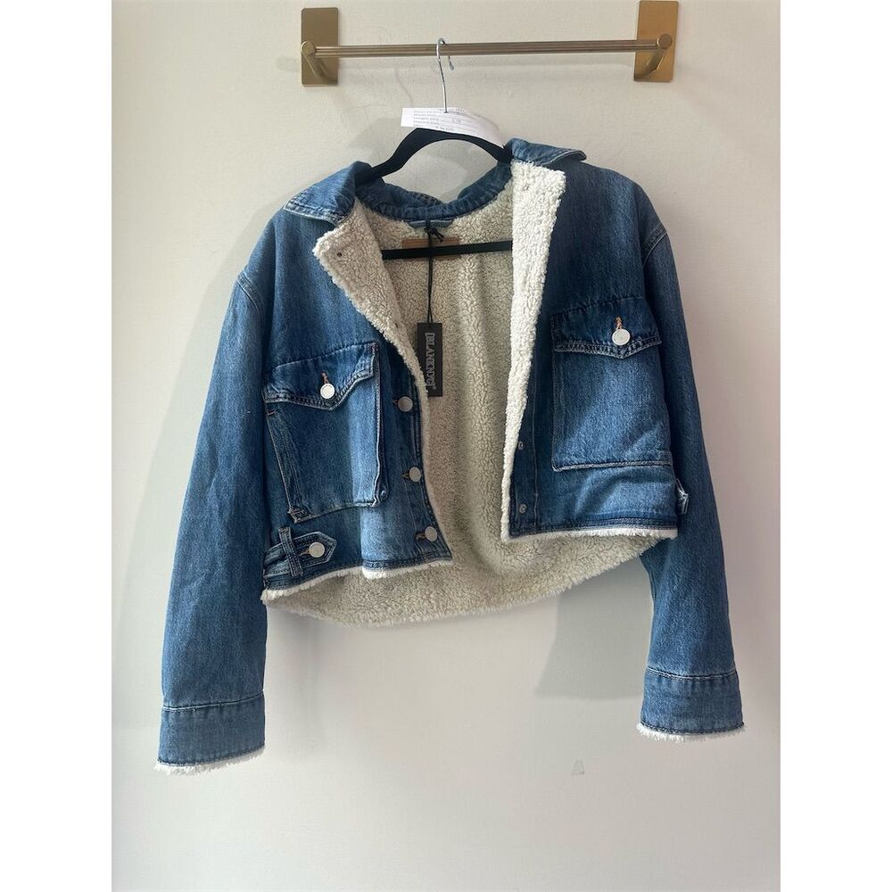 2605. Blank NYC XS Sherpa Lined Denim Jacket Blue Casual